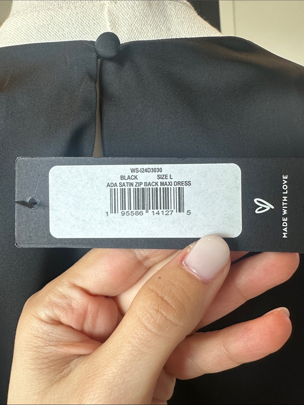 Lulus Ada Satin Maxi Dress Women Formal Minimalist Preppy Large Black - Picture 5 of 13